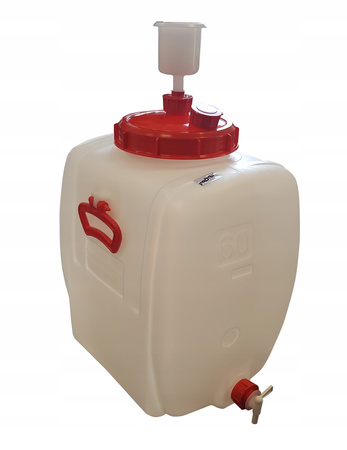 Zbiornik wody 60l z kranem i kompletnym przyłączem
