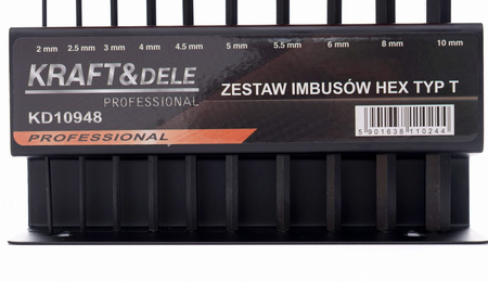 Zestaw 10 imbusów na stojaku KD10948