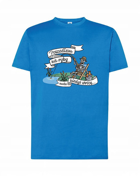 Koszulka T-SHIRT męska dla WĘDKARZA NA RYBY prezent POSZEDŁEM NA aqua XXL