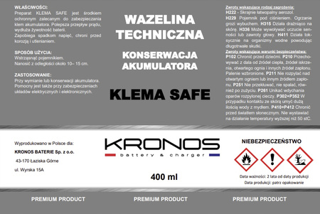 Smar do złączy elektrycznych Vaseline F 500 ml