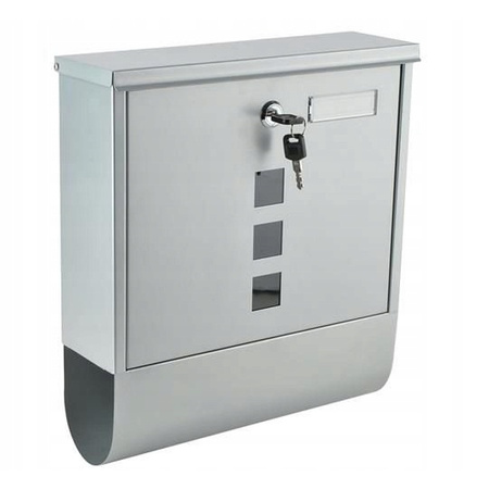 Skrzynka Pocztowa LISTY WRZUTNIA Srebrna GRAWEREM