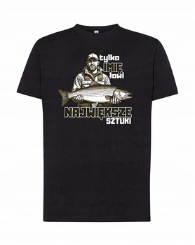 Koszulka T-SHIRT męska dla WĘDKARZA NA RYBY prezent + IMIĘ CZARNA XXL