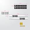KOMPLET naklejek LIEBHERR 316 WYSOKIEJ jakości