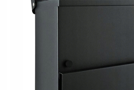 Skrzynka Tubą Pocztowa Listy Antracyt z GRAWEREM