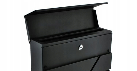 Skrzynka Tubą Pocztowa Listy Antracyt z GRAWEREM