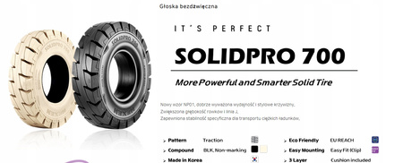 Opona koło superelastyczna NEXEN SolidPro 15x4 1/2 -8 Quick BIAŁA