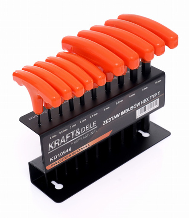 Zestaw 10 imbusów na stojaku KD10948
