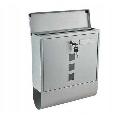 Skrzynka Pocztowa LISTY WRZUTNIA Srebrna GRAWEREM