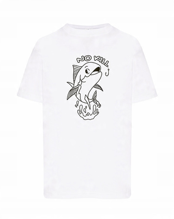 Koszulka T-SHIRT męska dla WĘDKARZA NA RYBY prezent NO KILL biała 3XL