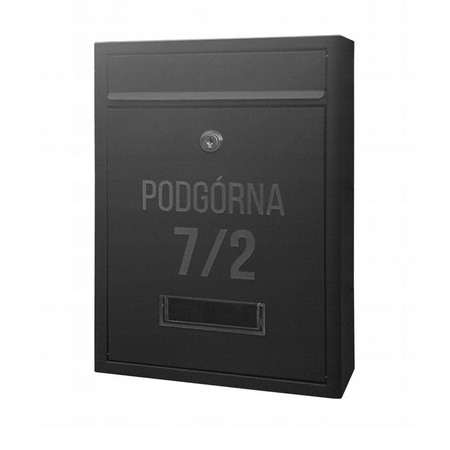 SKRZYNKA POCZTOWA NA LISTY, DUŻA, ANTRACYT GRAFIT