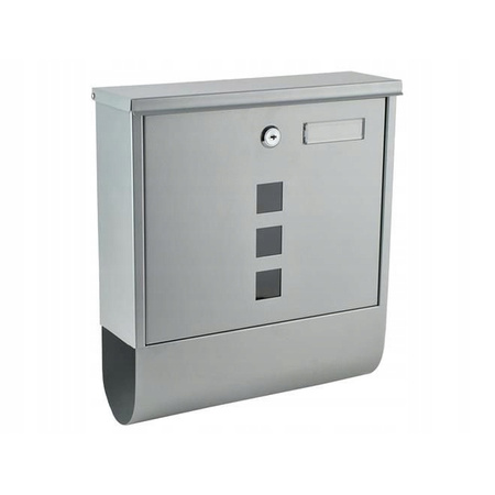 Skrzynka Pocztowa LISTY WRZUTNIA Srebrna GRAWEREM
