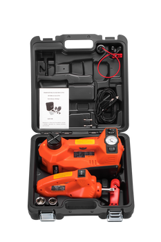 PODNOŚNIK SAMOCHODOWY LEWAREK PUNKTOWY HYDRAULICZNY 12V 5T + KLUCZ DO KÓŁ KD1368