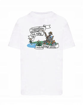Koszulka T-SHIRT męska dla WĘDKARZA NA RYBY prezent POSZEDŁEM NA BIAŁA XXL