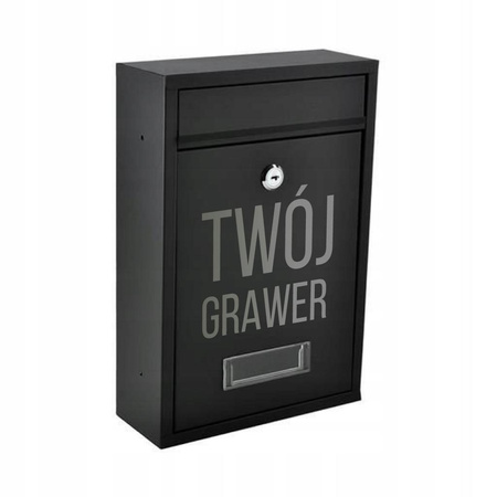 Skrzynka na listy z GRAWEREM GRAWER PROJEKT GRATIS