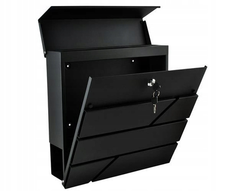 Skrzynka Tubą Pocztowa Listy Antracyt z GRAWEREM